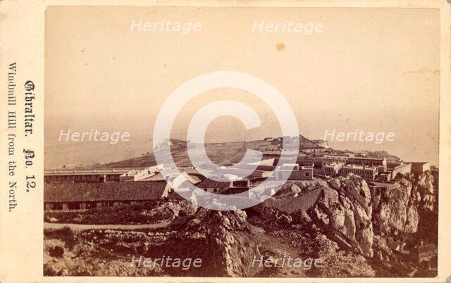 Gibraltar, Windmill Hill from the North, 19th century. Creator: Anon.