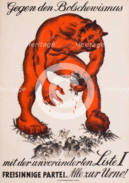 Against Bolshevism, 1919. Creator: Mangold, Burkhard (1873-1950).