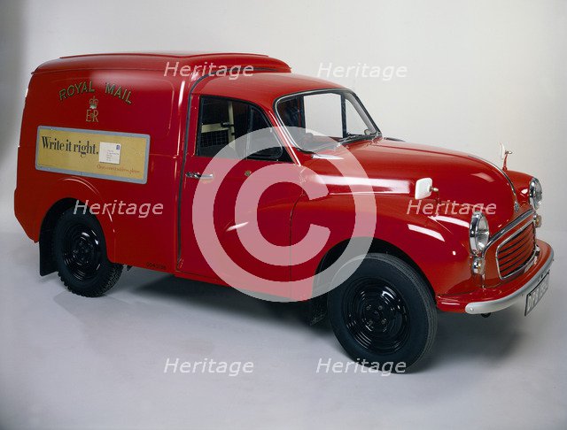 A 1970 Morris Minor 1000 Post Office van. Artist: Unknown