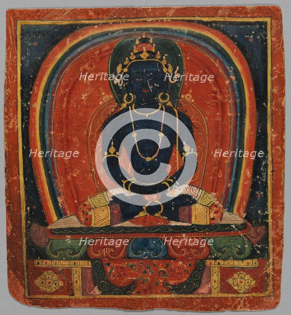 Initiation Card (Tsakalis): Samanthabhandra, early 15th century. Creator: Unknown.