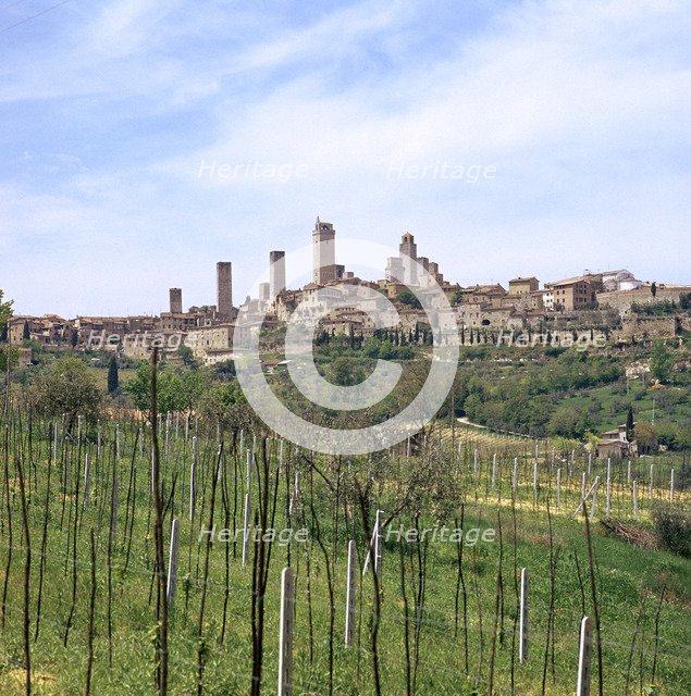 The town of San Gimignano, 13th century. Artist: Unknown