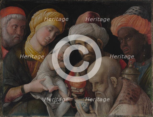 Adoration of the Magi, about 1495-1505. Creator: Andrea Mantegna.