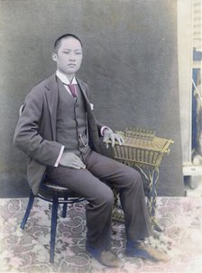 Chinese man who owned an orange orchard in Newcastle California, 1902. Creator: Robert Augustus Henry L'Estrange.