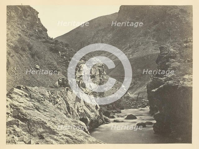 Devil's Gate, (From Below) Weber Canon, Wasatch Mountain, 1868/69. Creator: Andrew Joseph Russell.