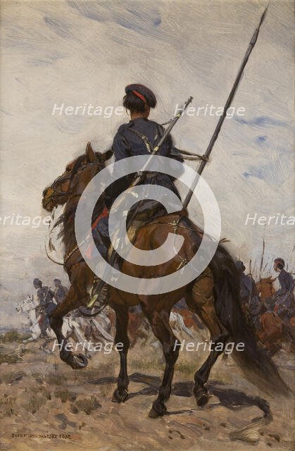 A Cossack, 1882. Creator: Jozef Chelmonski.