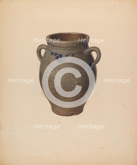 Crock, c. 1939. Creator: Elsie Wein.