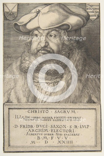 Frederick the Wise, Elector of Saxony, 1524. Creator: Albrecht Durer.