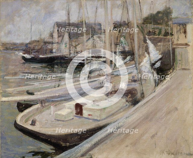 Fishing Boats at Gloucester, 1901. Creator: John Henry Twachtman.