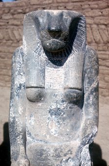 Sekhmet goddess with the head of a lioness, Temple of Amun, Karnak, Egypt. Artist: Unknown