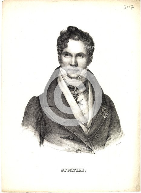 Portrait of Gaspare Spontini (1774-1851), 1810s.