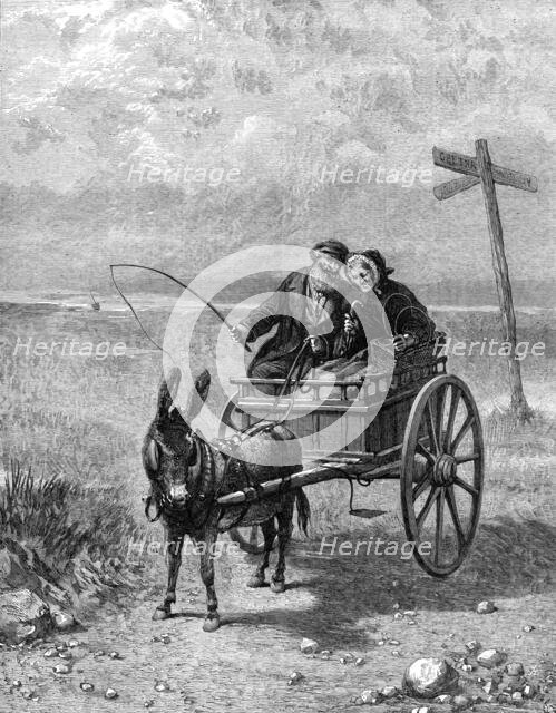 "The Road to Gretna," by J. Morgan, from the exhibition at the French Gallery, Pall-Mall, 1874. Creator: Unknown.