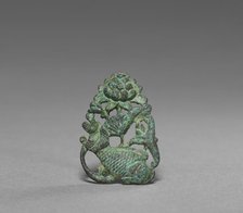 Ornament with Carp and Lotus Design, 1100s. Creator: Unknown.