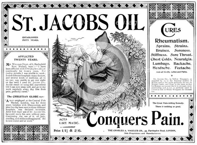 Advertisement St. Jacobs Oil, 1898. Creator: Unknown.