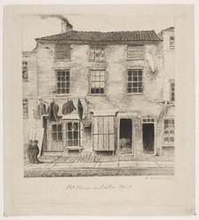 Old House in Rector Street (from Scenes of Old New York), 1870. Creator: Henry Farrer.