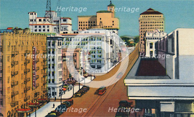 'Broadway. San Diego, California', c1941. Artist: Unknown.