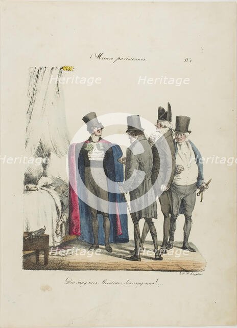 The Leeches, Messieurs, the Leeches!, c. 1825. Creator: Edme Jean Pigal.