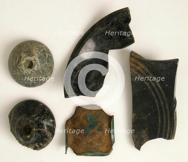 Glass Fragments, Coptic, 4th-7th century. Creator: Unknown.