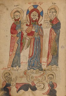 The Transfiguration; Gospel Book, 1386. Creator: Unknown.