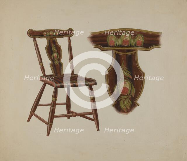 Pa. German Chair, c. 1940. Creator: Henry Moran.