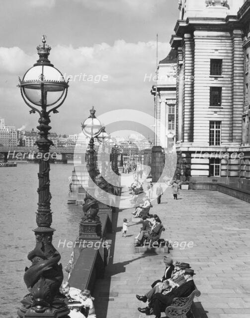 County Hall, South Bank, London, 1950s. Creator: Arthur Charles Kirby Ware.
