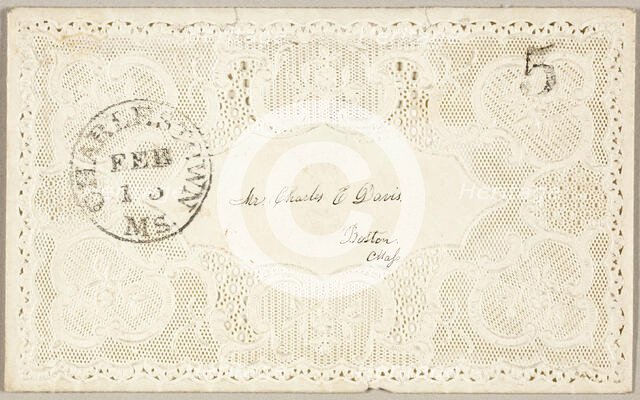 Valentine envelope, 1860/69. Creator: Unknown.