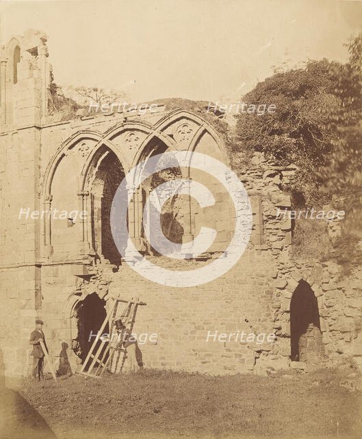 Easby Abbey. The Refectory, 1850s. Creator: Joseph Cundall.