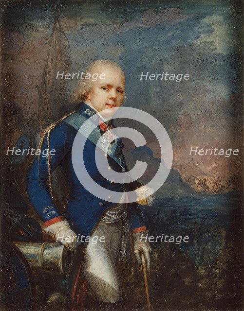 Portrait of Grand Duke Constantine Pavlovich of Russia (1779-1831) before the Battle of Novi, 1799. Artist: Anonymous  