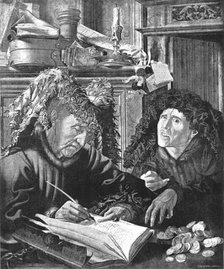''" Two Usurers"; from the picture by Marius Van Romerswael',c.1550. 1890. Creator: Unknown.