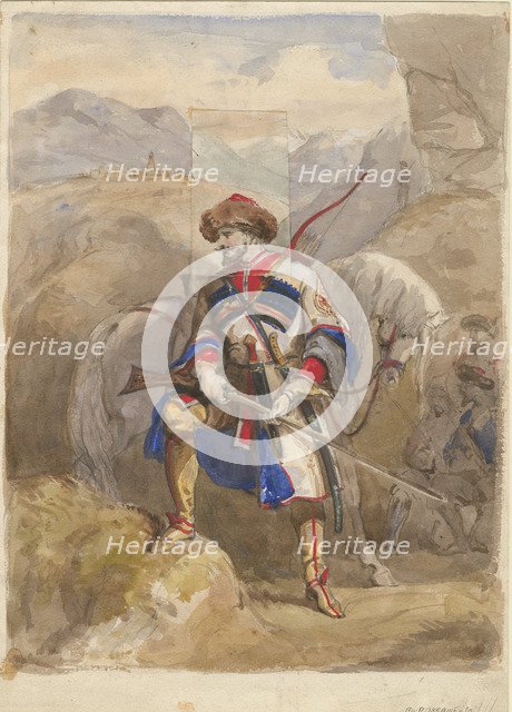 Imam Shamil (1797-1871), 1854. Artist: Anonymous  