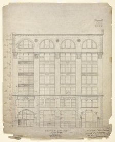 Lakeside Press Building, Chicago, Illinois, Front Elevation, 11/9/1896. Creator: Treat & Shaw.