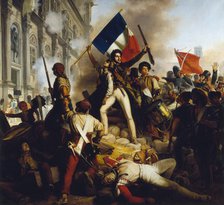 Combat devant l'Hôtel de Ville le 28 juillet 1830, 1833. Creator: Jean-Victor Schnetz.