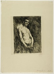 Half Nude Figure of a Man, n.d. Creator: Robert Frederick Blum.