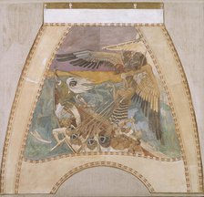 The Defence of the Sampo, sketch for the cupola frescoes of the Finnish Pavilion at the..., 1899. Creator: Akseli Gallen-Kallela.