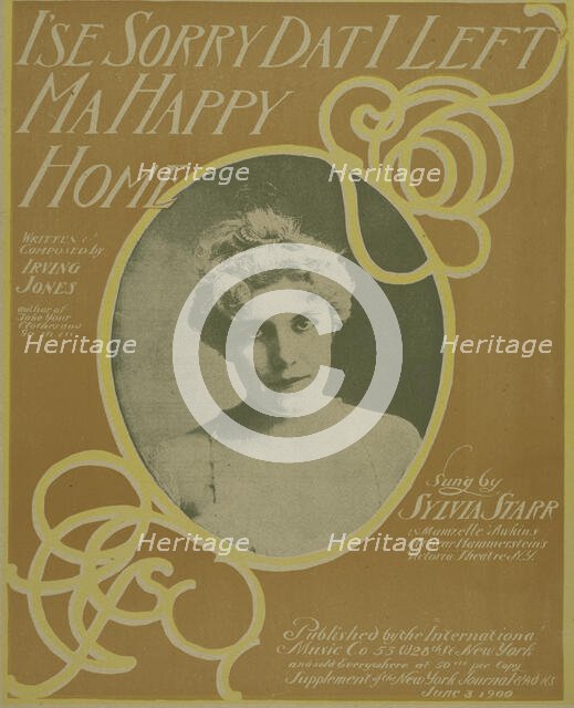 'I'se sorry dat I left ma happy home', 1900.  Creator: Unknown.