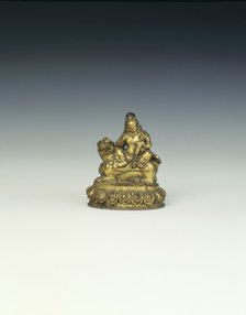 Gilt-copper figure of Kubera, Tibet, 18th century. Artist: Unknown