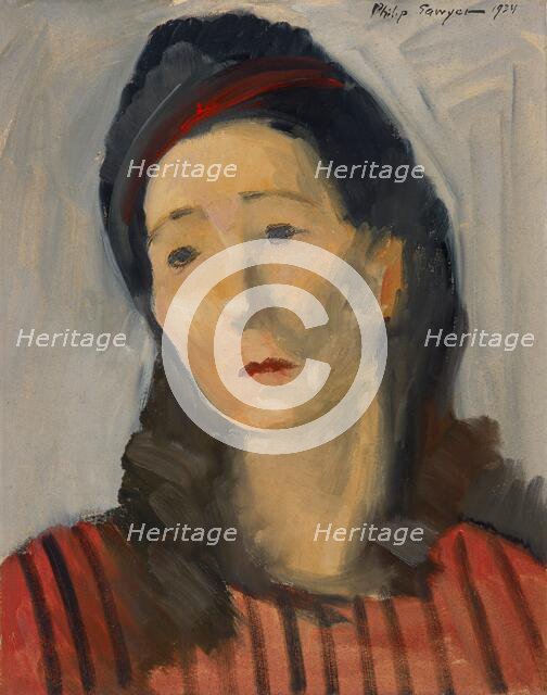 Red Blouse (Portrait of Onya LaTour), 1934. Creator: Philip Ayer Sawyer.