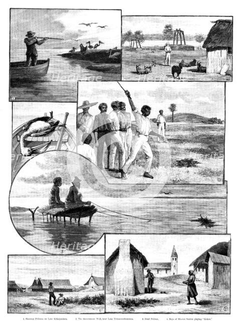 Sketches at an Australian Mission Station - by Mr. A. J. Vogan, 1890. Creator: R. Taylor.