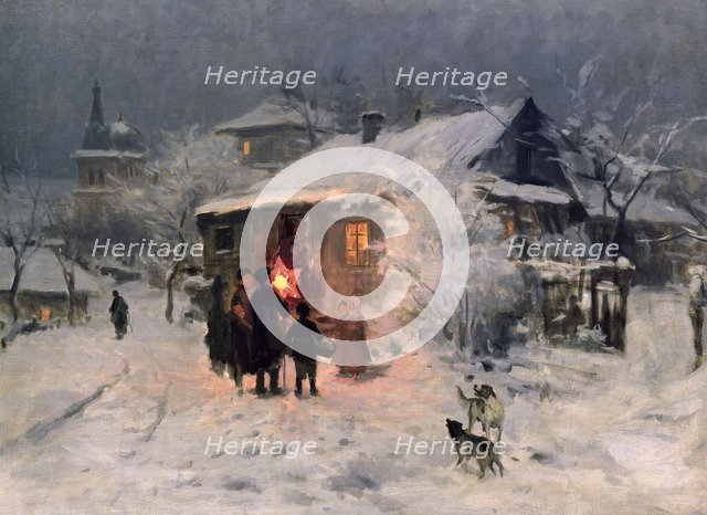 The Christmas carol in the Ukraine. Artist: Pimonenko, Nikolai Kornilovich (1862-1912)