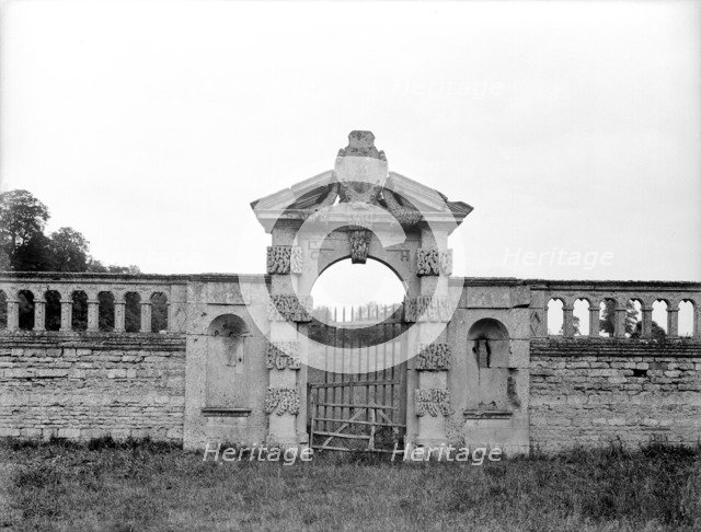 Gateway, Kirby Hall, Northamptonshire, 1925. Artist: Nathaniel Lloyd