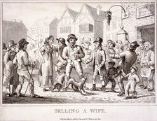 'Selling a wife', Smithfield Market, London, 1816. Artist: Anon