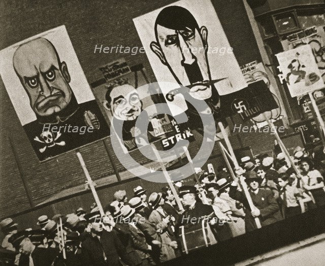 May Day parade, East Fourteenth Street, near Union Square, New York, USA, early 1930s. Artist: Unknown