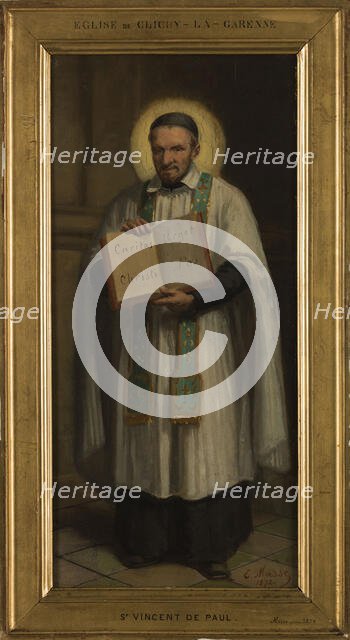 Esquisse pour l'église de Clichy : Saint Vincent de Paul, 1872. Creator: Emmanuel Auguste Massé.