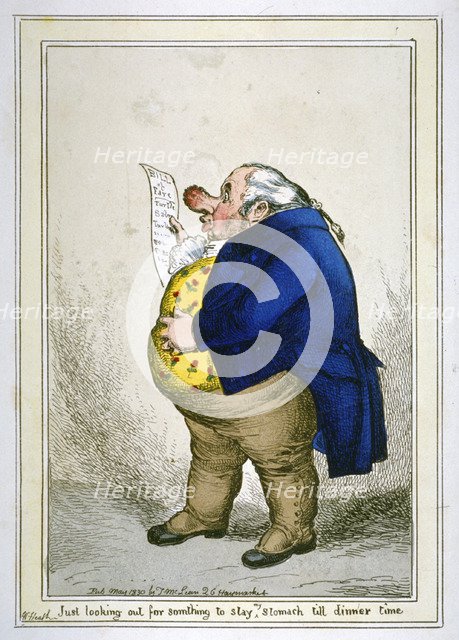 'Just looking out for somthing [sic] to stay my stomach till dinner time', 1830. Artist: William Heath