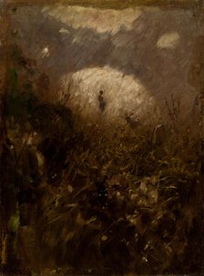 Summer Day. Goatsherd with a Goat, 1895-1897. Creator: Ladislav Mednyanszky.