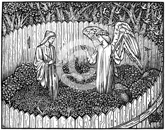 Illustration from the Kelmscott Press edition of the Works of Geoffrey Chaucer, 1896 (1964). Artist: Anon