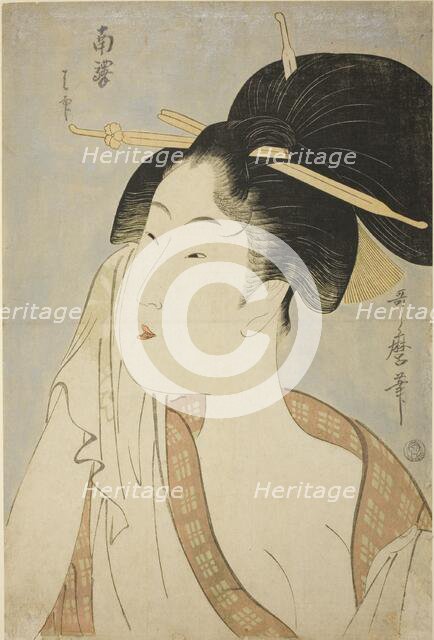 Ha... of the Southern Station (Nan'eki ha-jirushi), Japan, c. 1795/96. Creator: Kitagawa Utamaro.