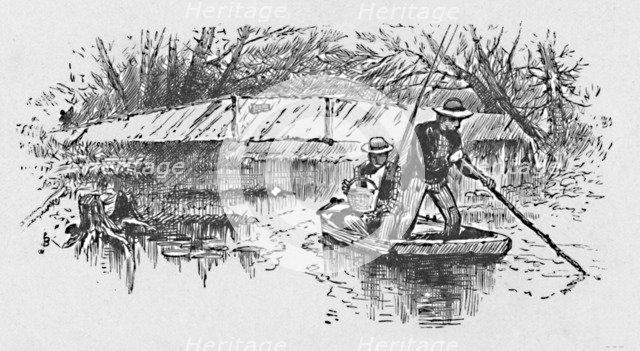 'Perch-Fishing on the Lake', 1883. Artist: Unknown.