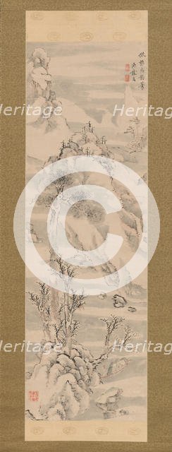 Wintry Landscape, in the Style of Guo Zhongshu, late 18th century. Creator: Ike no Taiga.