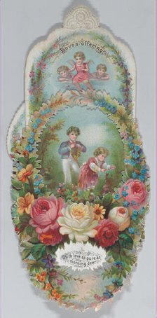 Valentine - Mechanical - romantic symbolism, ca. 1875., ca. 1875. Creator: Anon.