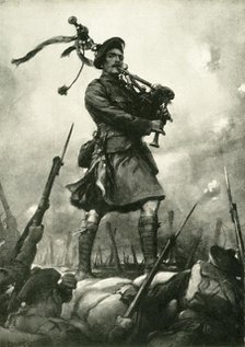 'How Piper Laidlaw won the Victoria Cross on September 25, 1915', (c1920). Creator: Christopher Clark.